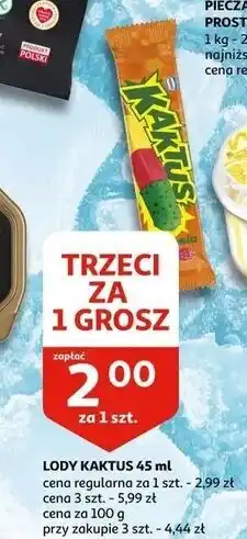 Auchan Lody cytrynowo-truskawkowe Nestle Kaktus oferta