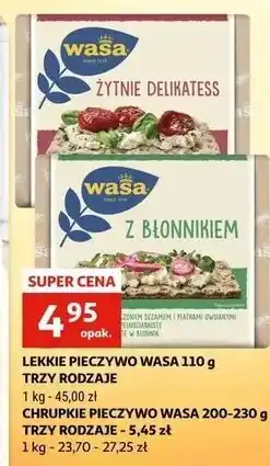 Auchan Pieczywo chrupkie z błonnikiem Wasa oferta