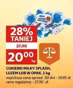 Auchan Cukierki milky splash Roshen oferta