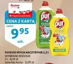 Auchan Płyn do mycia naczyń apple Pur Power oferta
