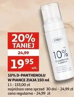 Auchan 10% d-panthenolu w piance Ziaja oferta