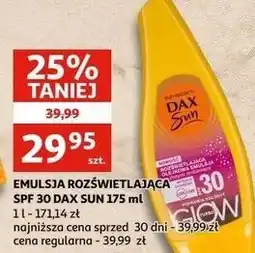 Auchan Emulsja olejkowa rozświetlająca spf 30 Dax Sun oferta