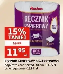 Auchan Recznik papierowy 3 warstwy 340 listków Auchan oferta