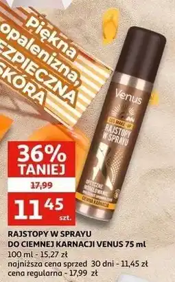 Auchan Rajstopy w sprayu ciemne Venus Leg Make-Up oferta