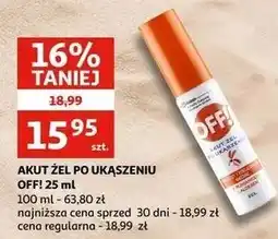 Auchan Żel po ukąszeniu Off! Akut oferta