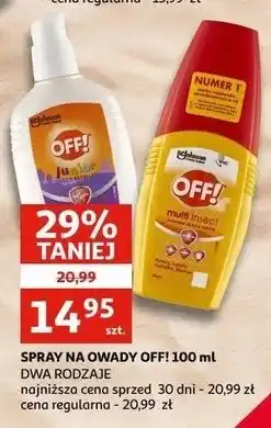 Auchan Płyn przeciw komarom z atomizerem Off! Multi Insect oferta
