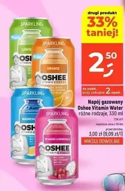 Dealz Napój lemon + lime Oshee Vitamin Water oferta