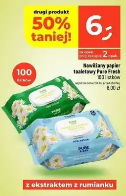 Dealz Papier toaletowy nawilżany rumiankowy Pure Fresh oferta