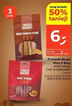 Dealz Przysmak dla psa chicken sticks Misty & Bluey oferta