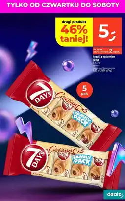 Dealz Croissant z nadzieniem o smaku kakaowym 7 Days oferta