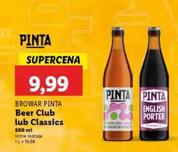 Lidl BROWAR PINTA Beer Club lub Classics oferta