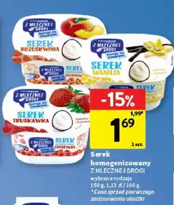 Intermarche Serek homogenizowany Z Mlecznej Drogi truskawka/brzoskwinia/wanilia oferta