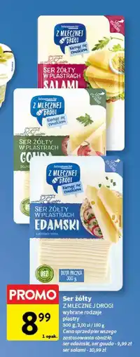 Intermarche Ser żółty w plastrach Z Mlecznej Drogi edamski/gouda/salami oferta