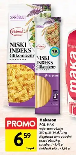 Intermarche Makaron Pol-Mak wybrane rodzaje oferta