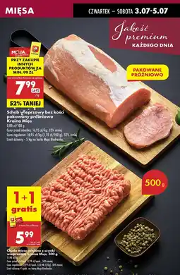 Biedronka Schab wieprzowy bez kości pakowany próżniowo Kraina Mięs oferta