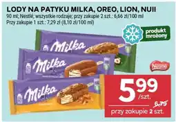 Stokrotka Market Lody na patyku Milka, Oreo, Lion, Nuii oferta