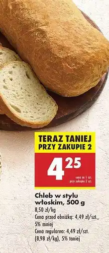 Biedronka Chleb w stylu włoskim, 500 g oferta