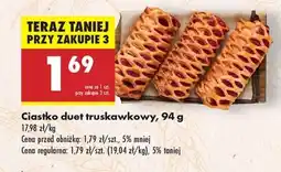 Biedronka Ciastko duet truskawkowy 94 g oferta