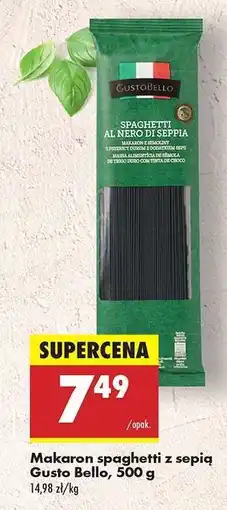 Biedronka Makaron spaghetti z sepią Gusto Bello, 500 g oferta