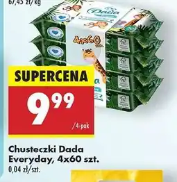 Biedronka Chusteczki Dada Everyday 4x60 szt oferta