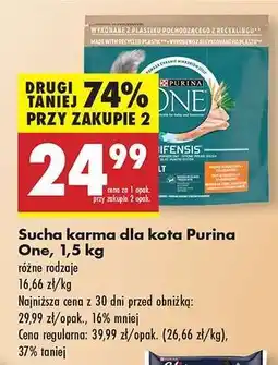 Biedronka Sucha karma dla kota Purina One , 1,5 kg oferta