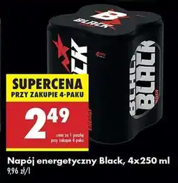 Biedronka Napój energetyczny Black, 4x250 ml oferta