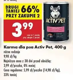 Biedronka Karma dla psa Activ Pet, 400 g oferta