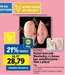 Lidl Polski kurczak Biesiadny, z chowu bez antybiotyków – filet z piersi oferta