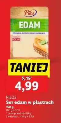 Lidl Pilos Ser edam w plastrach oferta