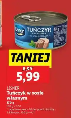 Lidl Tuńczyk w sosie własnym oferta