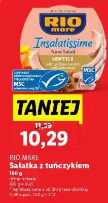 Lidl RIO MARE Sałatka z tuńczykiem oferta