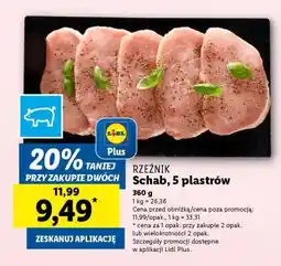Lidl Rzeźnik Schab, 5 plastrów oferta