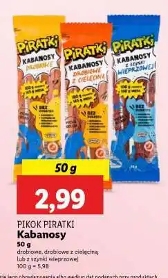 Lidl PIKOK PIRATKI Kabanosy oferta