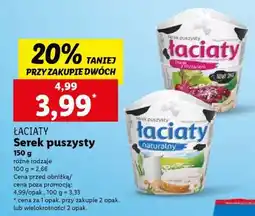 Lidl ŁACIATY Serek puszysty oferta
