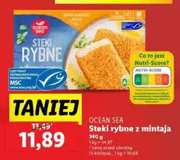 Lidl OCEAN SEA Steki rybne z mintaja oferta