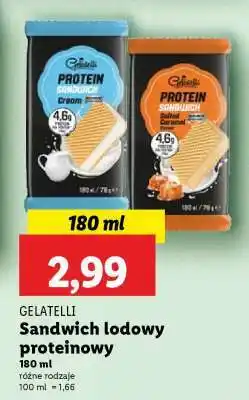 Lidl GELATELLI Sandwich lodowy proteinowy oferta