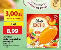 Lidl GELATELLI Lody na patyku, wielopak oferta