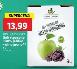 Lidl DOLINA CZERSKA Sok tłoczony 100% jabłko-winogrono oferta