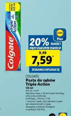 Lidl COLGATE Pasta do zębów Triple Action oferta