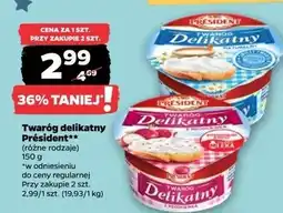 Netto Twaróg delikatny z rzodkiewką President oferta