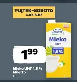 Netto Mleko 1.5 % Miletto oferta