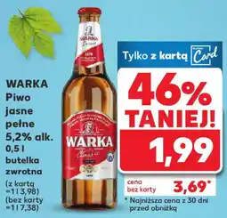 Kaufland Warka piwo jasne pełne 5,2% alk. oferta