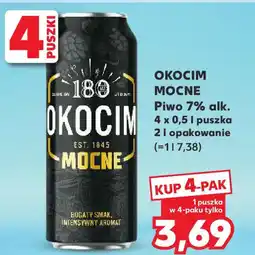 Kaufland Okocim mocne piwo 7% alk. oferta