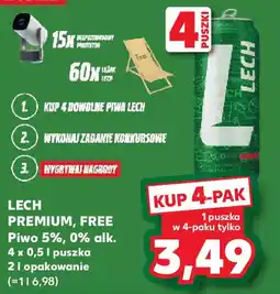 Kaufland Lech premium, free piwo 5%, 0% alk. oferta