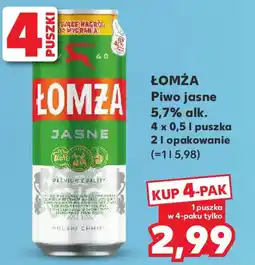 Kaufland Łomza piwo jasne 5,7% alk. oferta