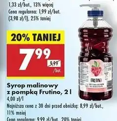 Biedronka Syrop malinowy Frutino oferta