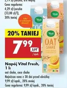 Biedronka Napój coco shake kokos banan gruszka Vital Fresh oferta