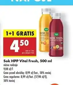 Biedronka Sok jabłko-jagoda-limonka Vital Fresh oferta
