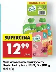 Biedronka Mus owocowy mix Dada Baby oferta