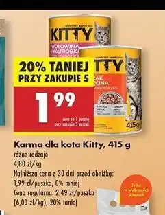 Biedronka Karma dla kota z kurczakiem i cielęciną Kitty oferta